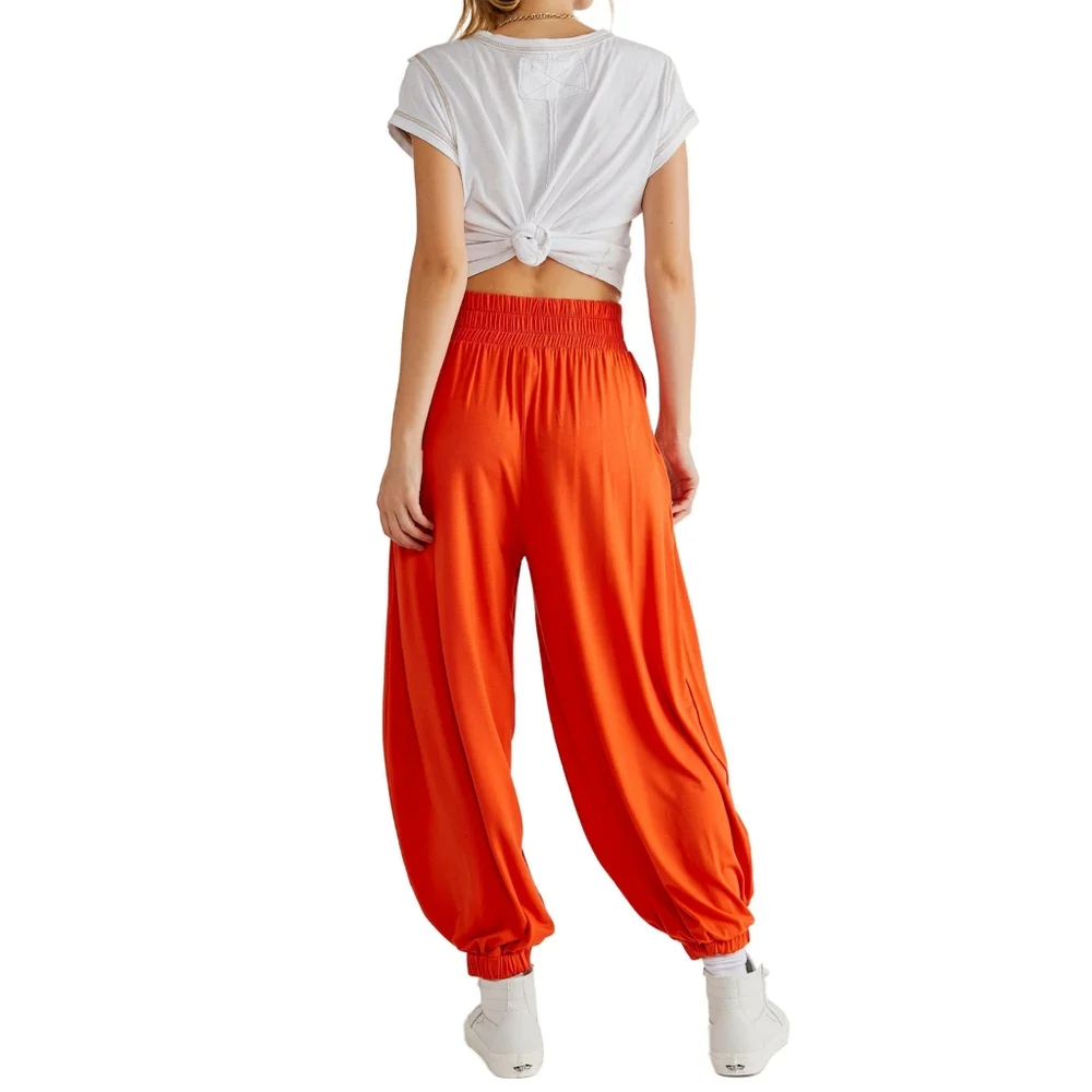 FREE PEOPLE Beach Ali Pant in Rust Orange Small